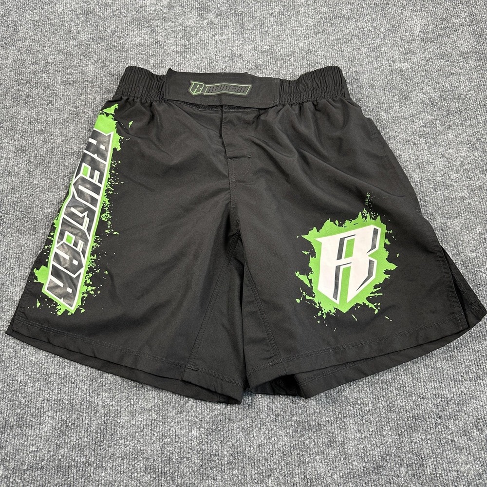 Revgear MMA Shorts Mens Small Black Good Fight Training Grappling Elastic Waist
